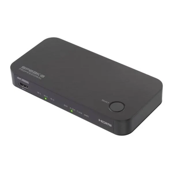 SpeaKa Professional TV, Receiver, Audio Extraktor SP-HDA-510 [HDMI - HDMI] 3840 x 2160 Pixel eARC, S/PDIF- + Analogausgang