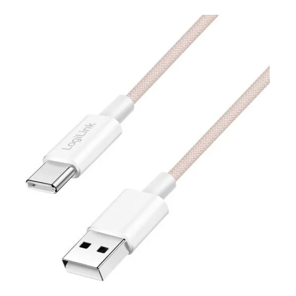 LogiLink USB-C® Kabel USB 2.0 USB-A Stecker, USB-C® Stecker 0.5m Rosa CU0323
