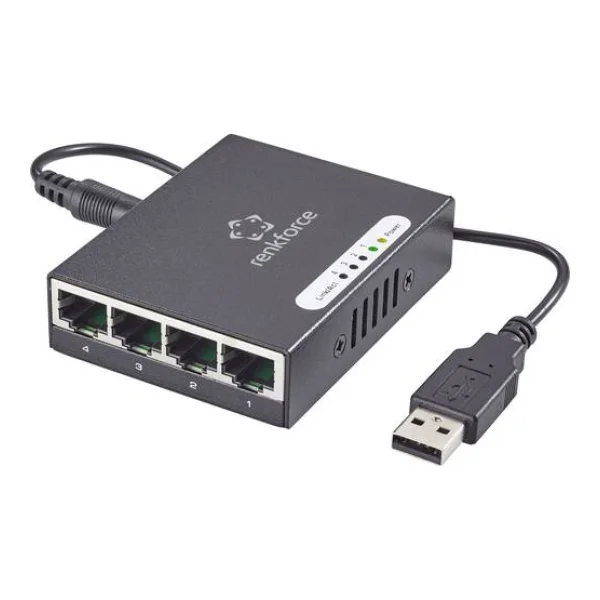 Renkforce RF-4270245 RF-4270245 Netzwerk Switch 4 Port 1000MBit/s USB-Stromversorgung