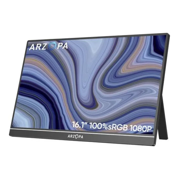Arzopa Portabler Monitor EEK A (A - G) 40.9cm (16.1 Zoll) 1920 x 1080 Pixel 16:9 25 ms HDMI®, USB-C®, USB-A (Host) IPS LCD