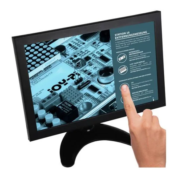 Joy-it RB-LCD10-2 Touchscreen-Monitor EEK: A (A - G) 25.4cm (10 Zoll) 1280 x 800 Pixel HDMI®, USB, VGA, BNC, AV IPS LCD