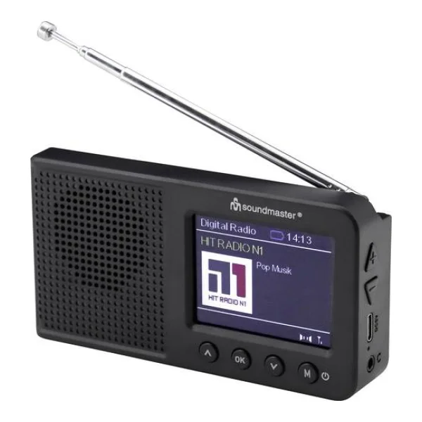 Soundmaster Tischradio DAB+, FM Bluetooth®, AUX, DAB+, UKW Weckfunktion Schwarz