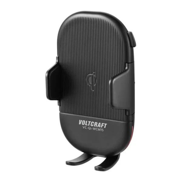 VOLTCRAFT VC-Qi-WCM15 Lüftungsgitter Handy-Kfz-Halterung mit Induktionsladefunktion 55 - 89mm 4 - 6.7 Zoll