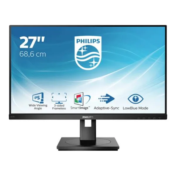 Philips Monitore 272S1AE LCD-Monitor EEK E (A - G) 68.6 cm (27 Zoll) 1920 x 1080 Pixel 16:9 4 ms Kopfhörer-Buchse, Audio-Line-in IPS LED