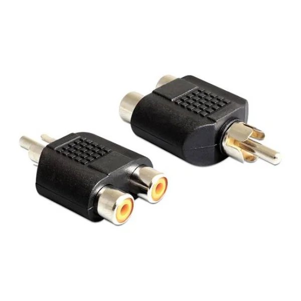 Delock 84499 Cinch Adapter 2x Cinch 1x Cinch RCA Audio Adapter Schwarz