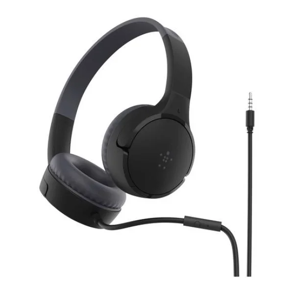 Belkin SoundForm Mini On Ear Headset kabelgebunden Schwarz Lautstärkebegrenzung