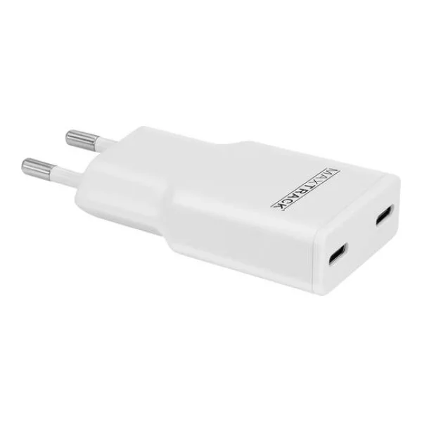 Maxtrack Ladeadapter 30W 2x USB-C® USB PD 3.0, Fast Charge