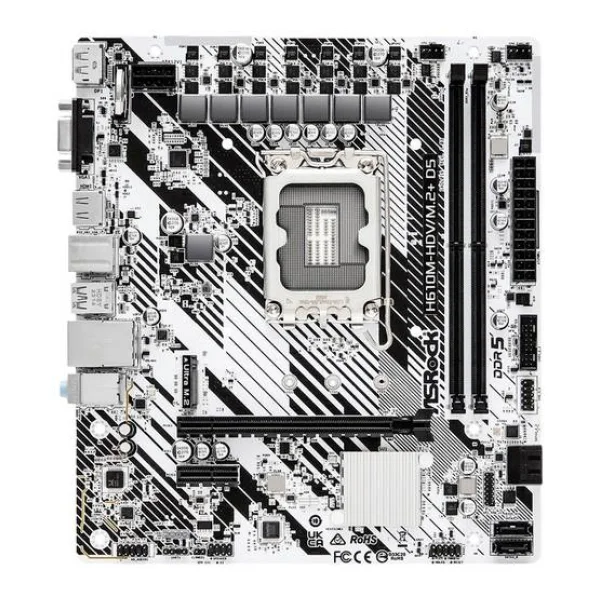 ASRock H610M-HDV/M.2+ D5 Mainboard Sockel (PC) Intel® LGA 1700 Formfaktor (Details) Micro-ATX Mainboard-Chipsatz Intel® H610
