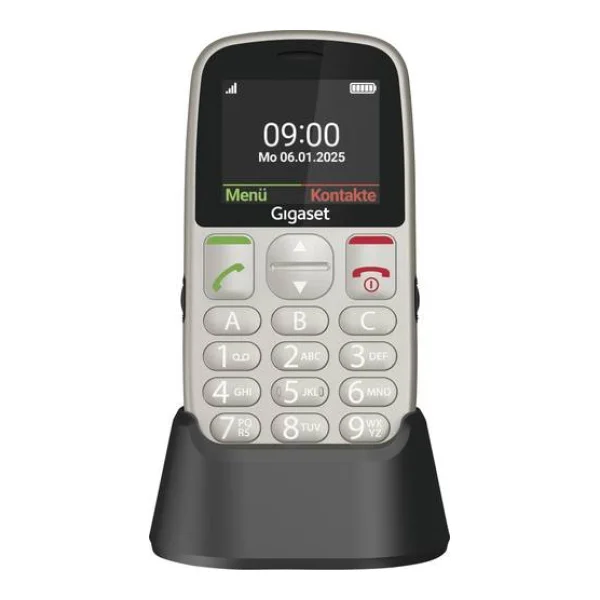 Gigaset GL395 Handy SOS Taste, Spritzwassergeschützt, Staubgeschützt Silber