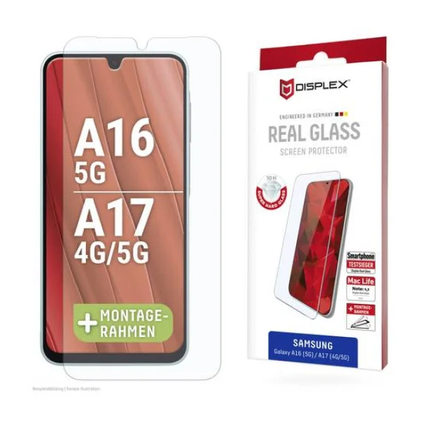 DISPLEX Real Glass Displayschutzglas Samsung Galaxy A16 5G, Galaxy A17 (4G/5G) 1 St. Anti-Fingerprint 02199