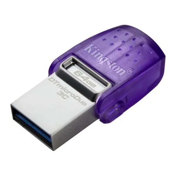 Kingston DataTraveler microDuo 3C USB-Stick Retail 64GB Edelstahl, Violett DTDUO3CG3/64GB USB-A (USB 3.2 Gen 1), USB-C®