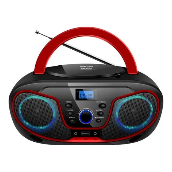 Silva Schneider MPC 19.4 USB CD-Radio UKW AUX, CD, USB Schwarz, Rot