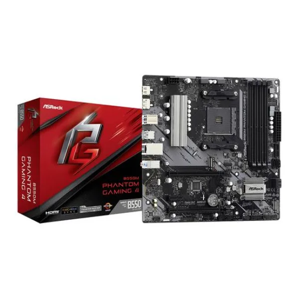 ASRock B550M Phantom Gaming 4 Mainboard Sockel (PC) AMD® AM4 Formfaktor (Details) Micro-ATX Mainboard-Chipsatz AMD® B550