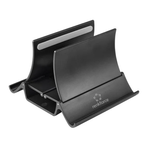 Renkforce RF-LTS-120 Notebook-Ständer - vertikaler 3-in-1 Laptop-, Tablet- und Handy-Ständer