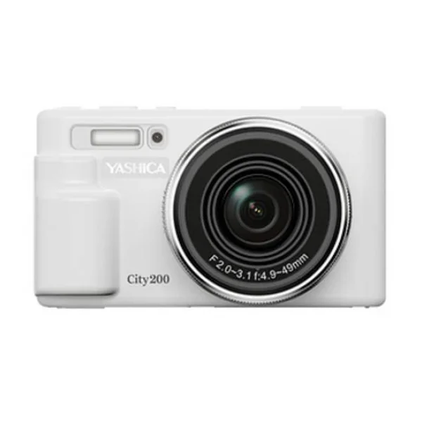 Yashica City 200 Digitalkamera 72 Megapixel Opt. Zoom: 10 x Weiß mit eingebautem Blitz, Klappbares Display