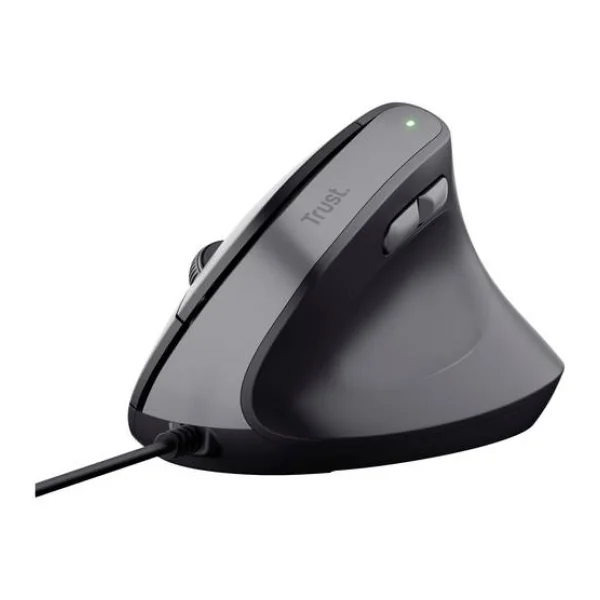 Trust Bayo II Ergonomische Maus USB Schwarz 6 Tasten 800 dpi, 1200 dpi, 1600 dpi, 2400 dpi Ergonomisch, Geräuscharme Tasten