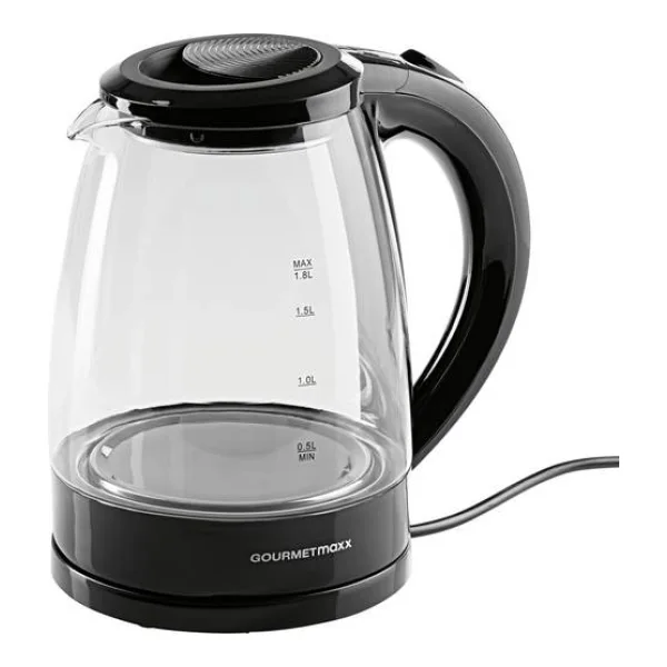GourmetMaxx Wasserkocher Schwarz Fassungsvermögen: 1.8l