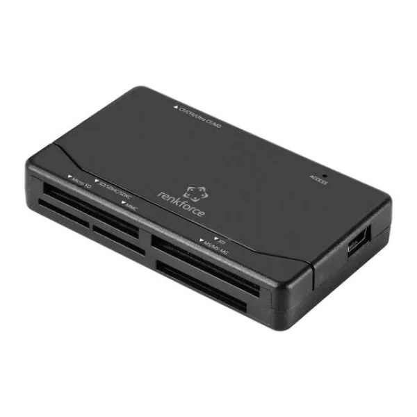 Renkforce RF-PCR-150 Externer Speicherkartenleser USB-A (USB 2.0) Schwarz