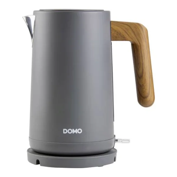 DOMO WASSERKOCHER Wasserkocher Matt Grau Fassungsvermögen: 1.7l