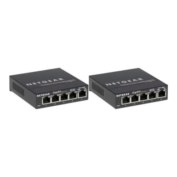 Netgear GS105GE Netzwerk Switch 5 Port 1 GBit/s 2St.