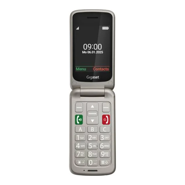 Gigaset GL595 Handy SOS Taste, Spritzwassergeschützt, Staubgeschützt Silber