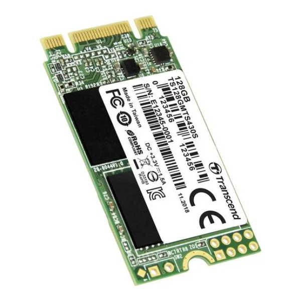 Transcend 430S 128 GB Interne M.2 SATA SSD 2242 M.2 SATA 6 Gb/s Retail TS128GMTS430S