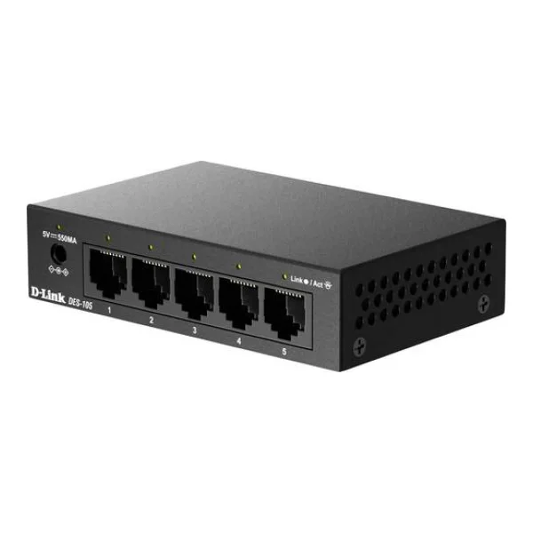 D-Link DES-105/V/E Ethernet Switch 5 Port 10 / 100MBit/s