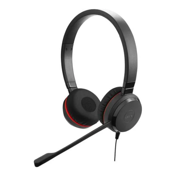 Jabra Evolve 20 On Ear Headset kabelgebunden Stereo Schwarz Noise Cancelling, Mikrofon-Rauschunterdrückung Headset, Mono Telefon