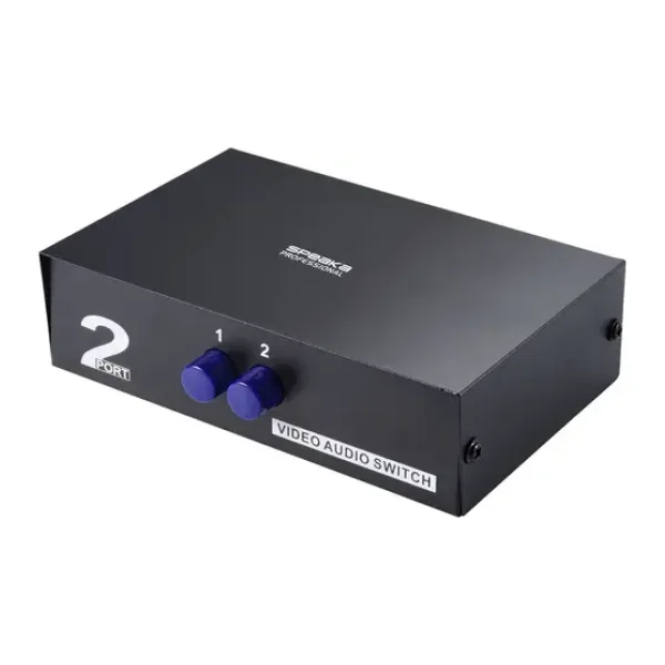 SpeaKa Professional SP-11175216 2 Port Composite-Switch mit Audio-Ports