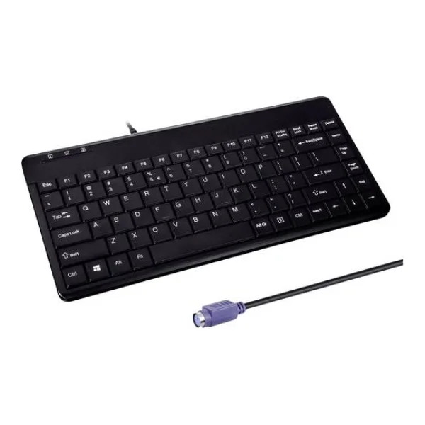 Perixx PERIBOARD-409 P DE PS2 Tastatur Deutsch, QWERTZ Schwarz PS2-Anschluss