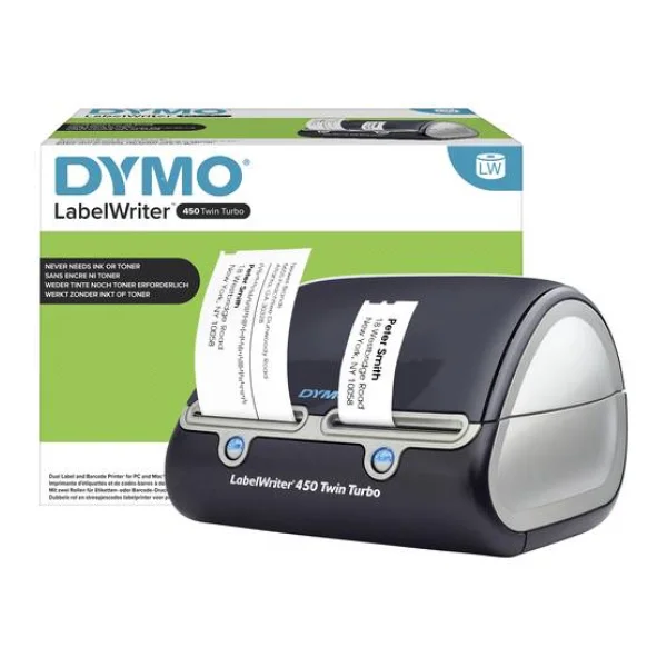 DYMO LabelWriter 450 Twin Turbo Etikettendrucker Thermodirekt 300 x 600 dpi Etikettenbreite (max.): 56 mm USB