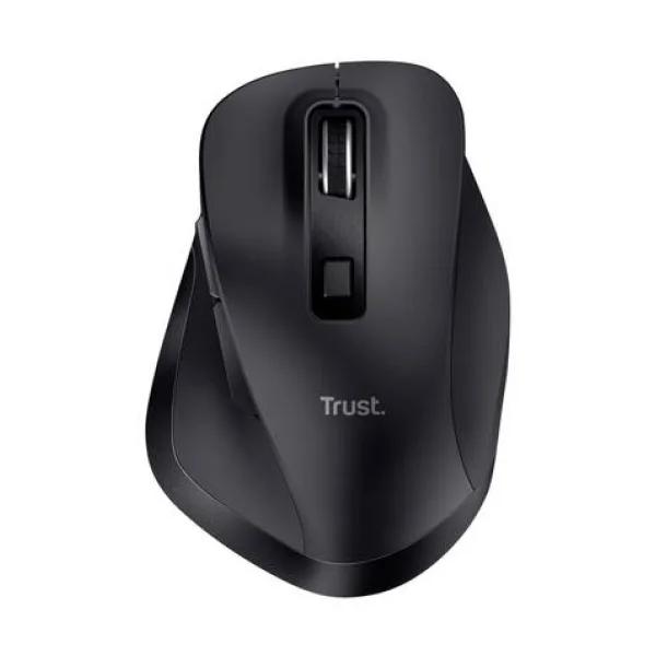 Trust FYDA Ergonomische Maus Funk Optisch Schwarz 6 Tasten 2400 dpi Ergonomisch, Wiederaufladbar