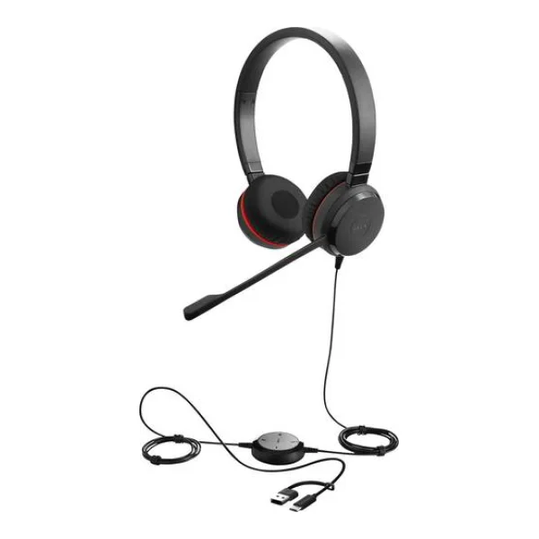 Jabra Evolve 30 II On Ear Headset kabelgebunden Stereo Schwarz Noise Cancelling, Mikrofon-Rauschunterdrückung Headset
