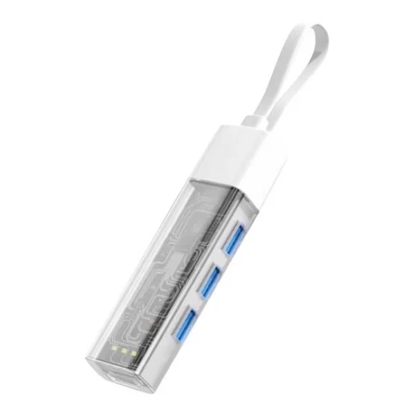 Roline 14.02.5062 USB-Hub 4 Port USB 3.2 Gen1 5 GBit/s Weiß 14.02.5062