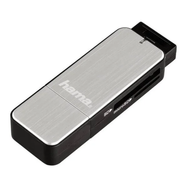 Hama 123900 Externer Speicherkartenleser USB-A (USB 3.2 Gen 1) Silber