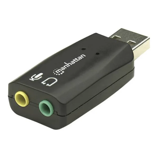 Manhattan Hi-Speed USB 3-D Audio Adapter 2.1 Soundkarte, Extern externe Kopfhöreranschlüsse