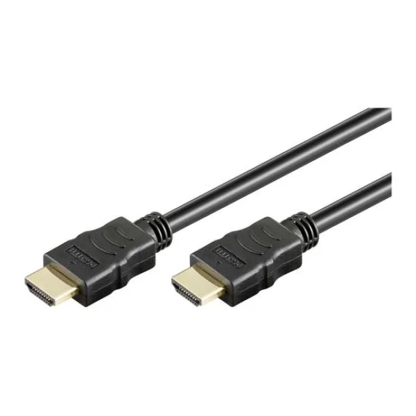 Goobay HDMI Anschlusskabel HDMI-A Stecker, HDMI-A Stecker 1.50m Schwarz 61158 4K UHD, vergoldet, eARC HDMI-Kabel