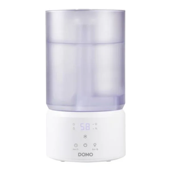 DOMO DO267HD Ultraschall-Luftbefeuchter 75m³ 23W Weiß, Durchsichtig
