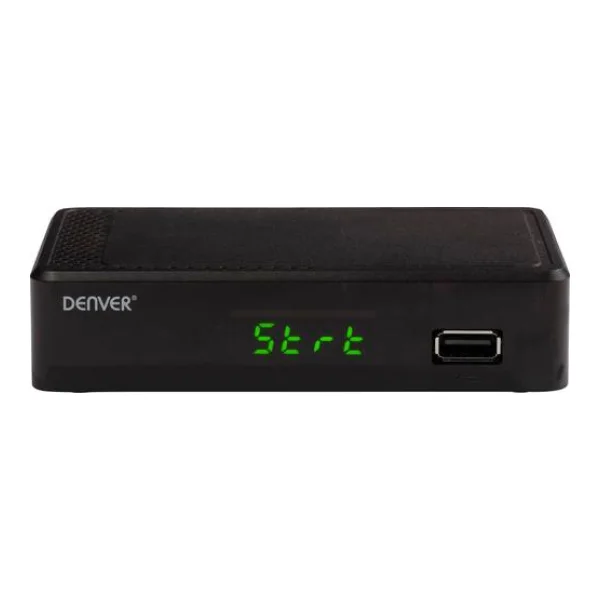 Denver DTB-148 DVB-T2 Receiver Aufnahmefunktion, Deutscher DVB-T2 Standard (H.265), Ethernet-Anschluss, Front-USB, LAN-fähig