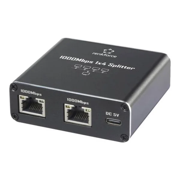 Renkforce RF-6739680 RF-GES-400 Netzwerk Switch RJ45 5 Port 1 GBit/s USB-Stromversorgung