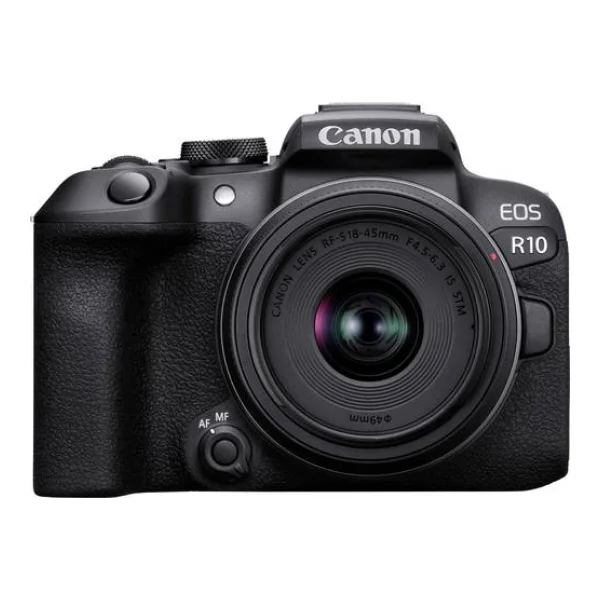 Canon EOS R10 + RF-S 18-45mm F4.5-6.3 IS STM Digitale Spiegelreflexkamera RF-S 18-45mm 24.2 Megapixel Schwarz 4K-Video