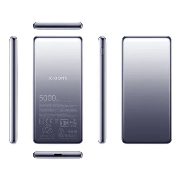 Xiaomi BHR9535GL Powerbank 5000 mAh USB PD Li-Ion Silber