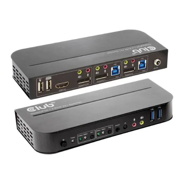 Club3D KVM Switch 4K60Hz KVM-Umschalter HDMI Fernbedienung 4096 x 2160 Pixel