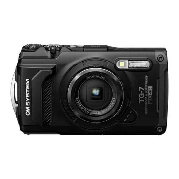 OM System TG-7 black Digitalkamera 12 Megapixel Opt. Zoom: 4 x Schwarz Stoßfest, Wasserdicht, 4K-Video