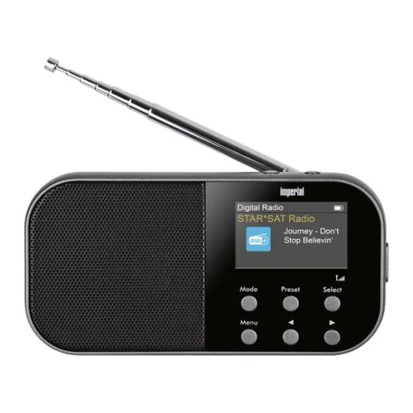 Imperial DABMAN 15 Taschenradio DAB+, UKW AUX Tastensperre, Weckfunktion, wiederaufladbar Anthrazit