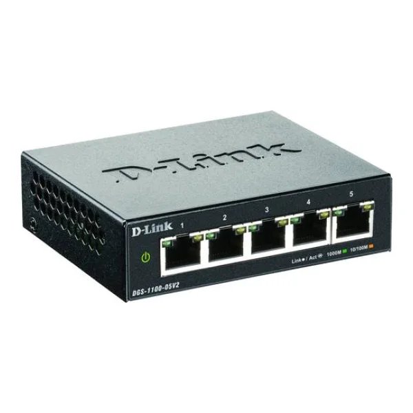 D-Link DGS-1100-05V2/E DGS-1100-05V2 Netzwerk Switch 5 Port 1 GBit/s