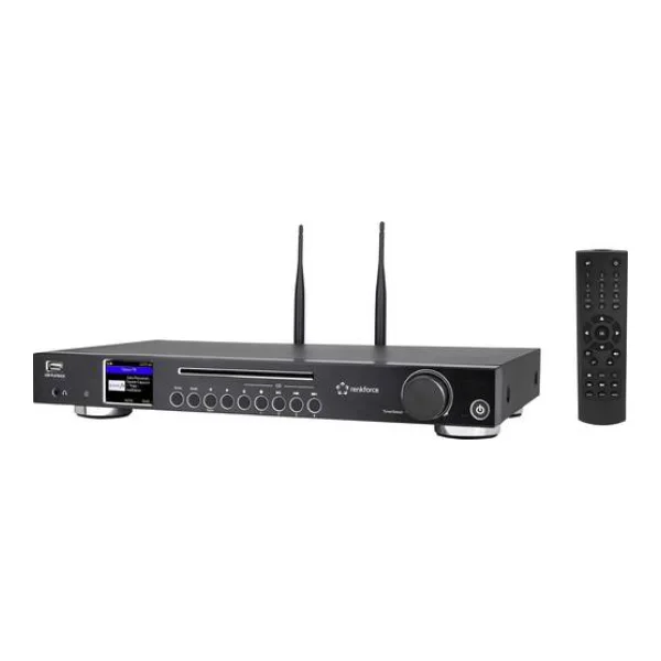 Renkforce RF-DAB-IR1702 Internet CD-Radio DAB+, FM, Internet CD, Bluetooth®, DLNA, WLAN, Internetradio Inkl. Fernbedienung Schwarz