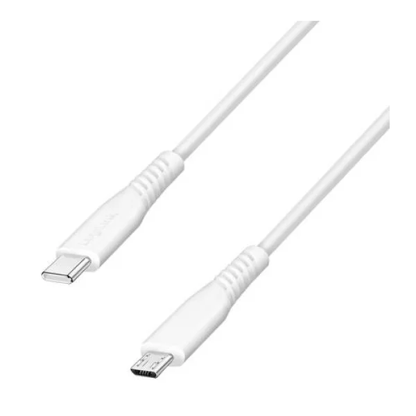 LogiLink USB-C® Kabel USB 2.0 USB-C® Stecker, USB-Micro-B Stecker 1.5m Weiß CU0243