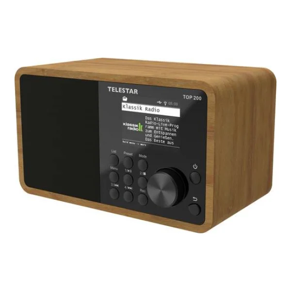 Telestar TOP 200 Holz Internet Kofferradio Internet, DAB+, UKW Bluetooth®, USB, WLAN, AUX Holz