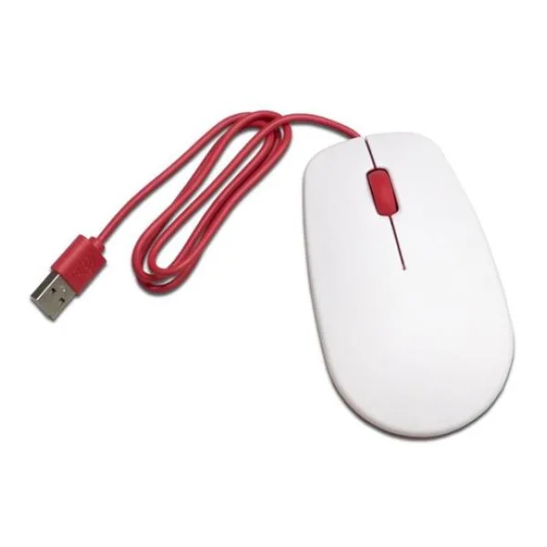 Raspberry Pi® Mouse 2 Maus USB Optisch Weiß, Rot 3 Tasten